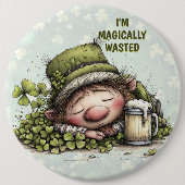 Lustiger St. Patrick's Day Trinkhumor Button (Vorderseite)