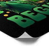 Lustiger St. Patricks Day Trump Lass Die Mätzchen  Poster (Ecke)