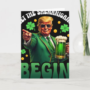 Lustiger St. Patricks Day Trump Lasst Den Schabern Karte