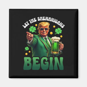 Lustiger St. Patricks Day Trump Lasst Den Schabern Magnet
