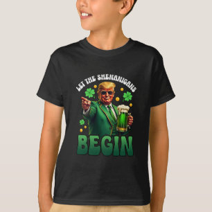 Lustiger St. Patricks Day Trump Lasst Den Schabern T-Shirt