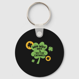 Lustiger St. Patricks Day Turnen Turnerinnen Schlüsselanhänger