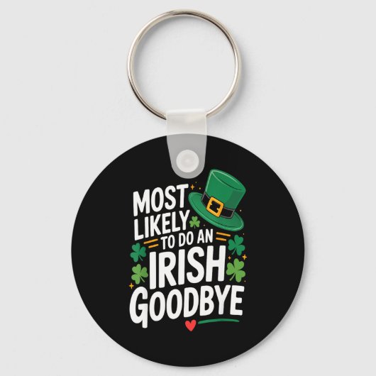 Lustiger St. Patrick's Day wahrscheinlich ein iris Schlüsselanhänger (Vorderseite)