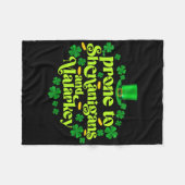 Lustiger St. Patricks Tag Anfällig für Schabernack Fleecedecke (Vorderseite (Horizontal))