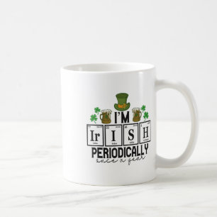 Lustiger St. Patricks Tag Irische Chemie Periodisc Kaffeetasse