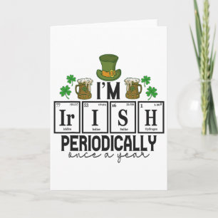 Lustiger St. Patricks Tag Irische Chemie Periodisc Karte