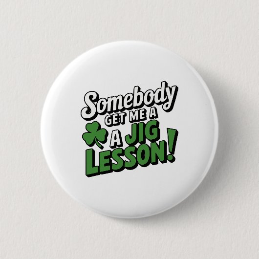 Lustiger St. Patricks Tag Irischer Stolz Shamrock Button (Vorderseite)