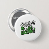Lustiger St. Patricks Tag Irischer Stolz Shamrock Button (Vorne & Hinten)