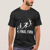 Lustiger Stabhochspringer Evolution Endform  T-Shirt (Vorderseite)