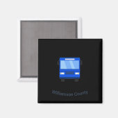 Lustiger Stadtbusfahrer So rolle ich Magnet (Vorderseite/Rückseite)