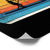 Lustiger Stand Up Paddle Board Hund Sup Paddling Poster (Ecke)