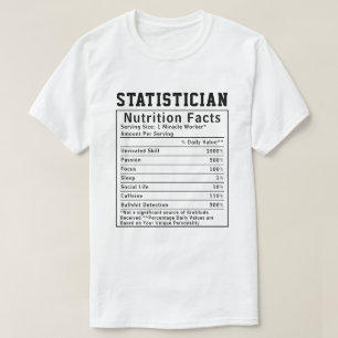Lustiger Statistiker Nährwertangaben Datenwissensc T-Shirt