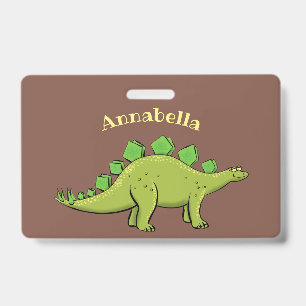 Lustiger Stegosaurus-Dinosaur-Cartoon Ausweis