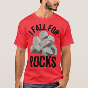 Lustiger Steinejagende Geologe Ich Falle Für Stein T-Shirt