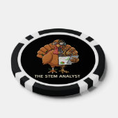 Lustiger STEM-Analyst-Roboter Truthahn-Erntedankfe Pokerchips (Einzeln)
