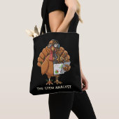 Lustiger STEM-Analyst-Roboter Truthahn Thanksgivin Tasche (Von Nahem)