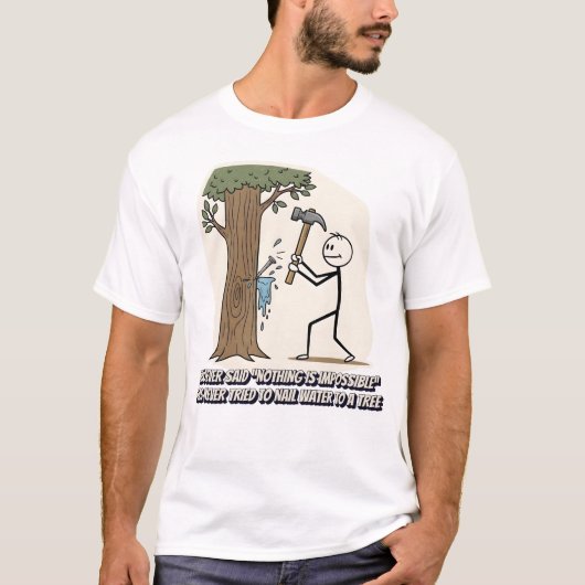 Lustiger Stickman-Slogan T-Shirt (Vorderseite)