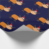 Lustiger Stier im Geschenkpapier (Ecke)