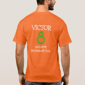 Lustiger Stier Pickleball T-Shirt (Rückseite)