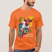 Lustiger Stier Pickleball T-Shirt (Vorderseite)