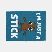 Lustiger Stock - Ich bin nur ein Stock Fleecedecke (Vorderseite (Horizontal))