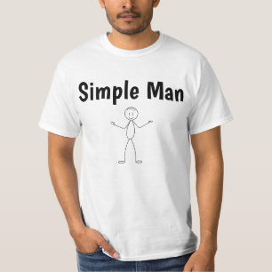 Lustiger Stockfigur einfacher Mann T-Shirt