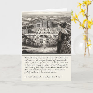 Lustiger Stolz und Vorurteil Jane Austen Karte