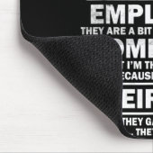 Lustiger stolzer Chef Mitarbeiter Anerkennung Büro Mousepad (Ecke)