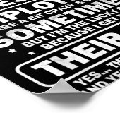 Lustiger stolzer Chef Mitarbeiter Anerkennung Büro Poster (Ecke)