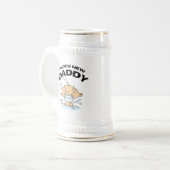 Lustiger stolzer neuer Vati Bierglas (Vorderseite Links)