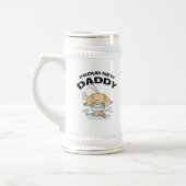Lustiger stolzer neuer Vati Bierglas (Links)