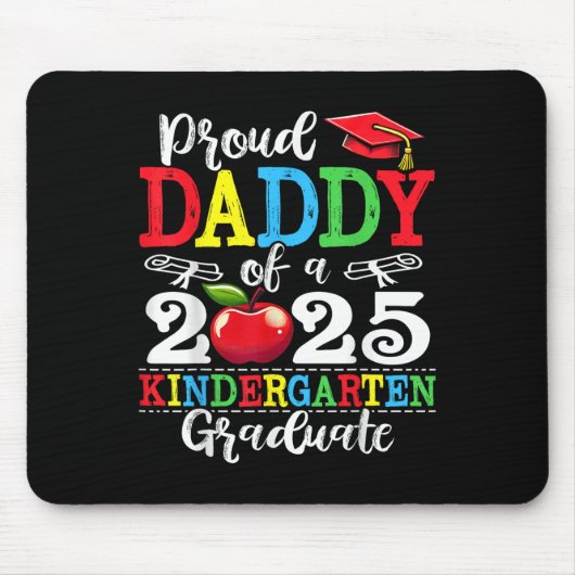 Lustiger stolzer Papa eines Cl von 2025 Kindergart Mousepad (Vorne)