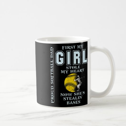 Lustiger stolzer Softll-Vater - Mädchen hat mein H Kaffeetasse (Rechts)