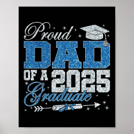 Lustiger stolzer Vater eines Absolventen 2025 Fami Poster (Vorne)