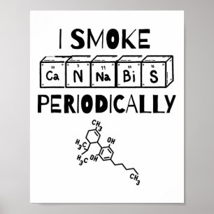 Lustiger Stoner-Tag Periodensystem Wissenschaft Th Poster