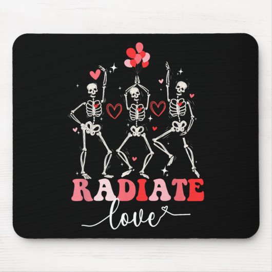 Lustiger Strahlen Liebe Valentinstag Röntgen Tech  Mousepad (Vorne)