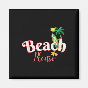 Lustiger Strand-Sommerurlaub Grafik süße Küste Magnet