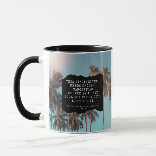 Lustiger Strand-Themed Tasse (Links)
