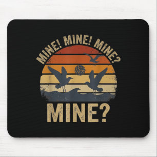Lustiger Strand-Volleyballspieler Möwe Küste Mousepad
