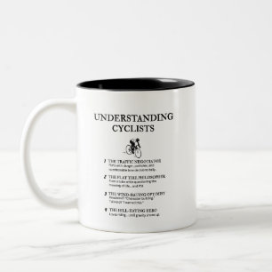 Lustiger Straßenleben-Humor für Reiter Zweifarbige Tasse