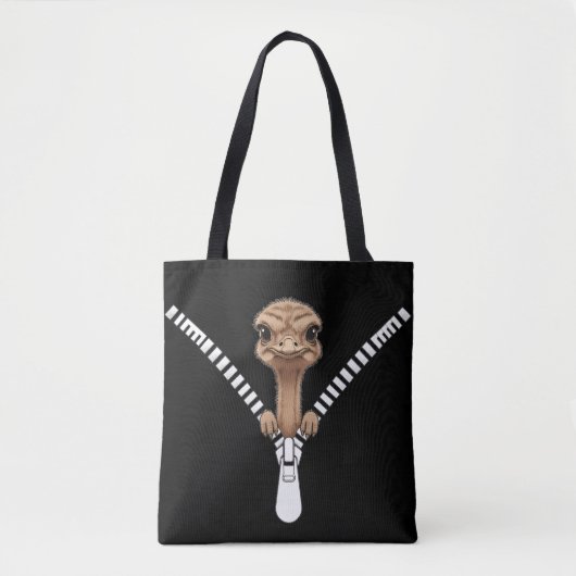 Lustiger Strauß schaut hervor Tasche (Vorderseite)