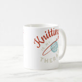 Lustiger Strickdesign Liebt Stricken Strickerei Kaffeetasse (VorderseiteRechts)