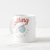 Lustiger Strickdesign Liebt Stricken Strickerei Kaffeetasse (Vorderseite Links)