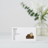 Lustiger Stubenhocker Visitenkarte (Stehend Vorderseite)