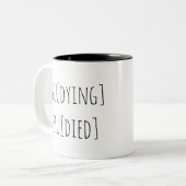 Lustiger Student, studierend, studiert Zweifarbige Tasse (Vorderseite Links)