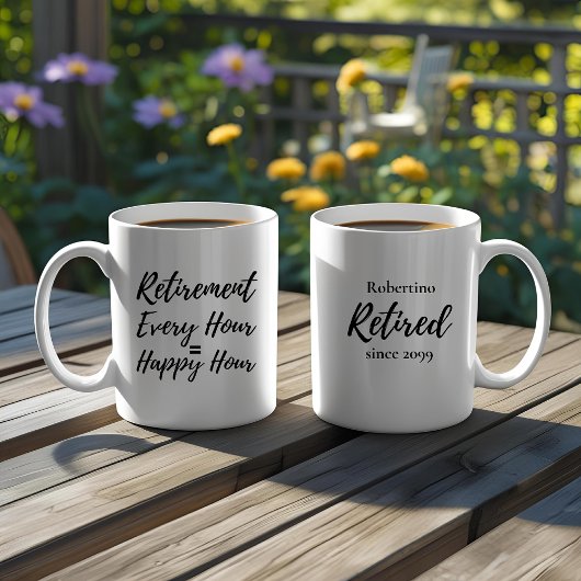 Lustiger Stündlicher Glücklicher Ruhestand Geschen Kaffeetasse