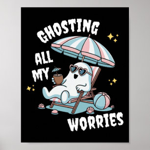 Lustiger Summerween-Geist Gruseliger Sommerurlaub Poster