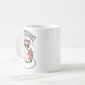 Lustiger Summerween-Geist Rosa Schwebend In Flamin Kaffeetasse (Vorderseite Links)