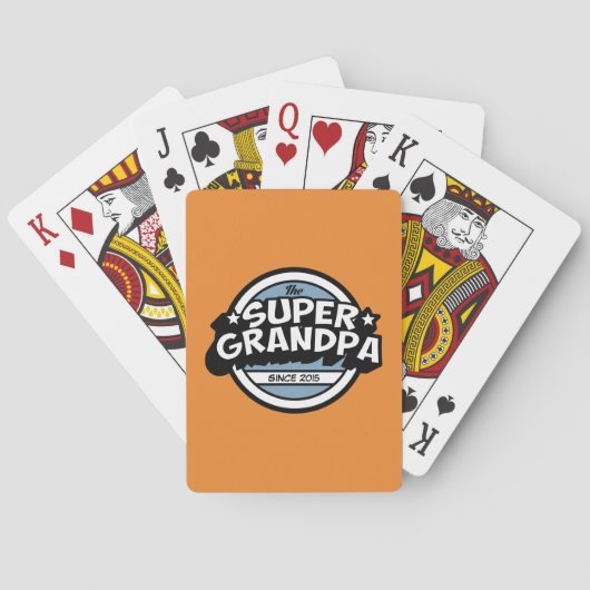 Lustiger Super-Opa Spielkarten (Rückseite)