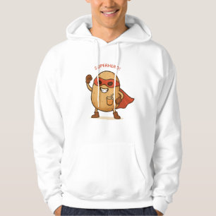 Lustiger Superhelden-Kartoffel-Cartoon-Pullover-Ho Hoodie